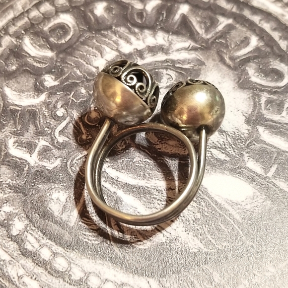 1800s EXTREMELY RARE Pomander Ring  Sterling Silver - Picture 4 of 9